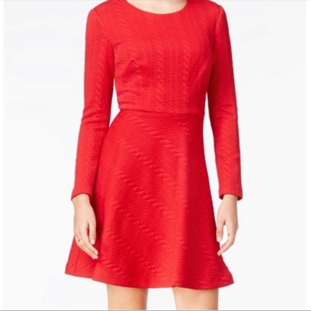 Betsy Johnson Red Quilted Skater Dress NWT Size: 2